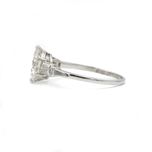Bague 57 Solitaire accompagné - Diamant 2,28 carats 58 Facettes 220305R