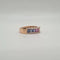 Bague 53 Bague or rose sertie de saphirs multi-couleurs et diamants naturels 58 Facettes