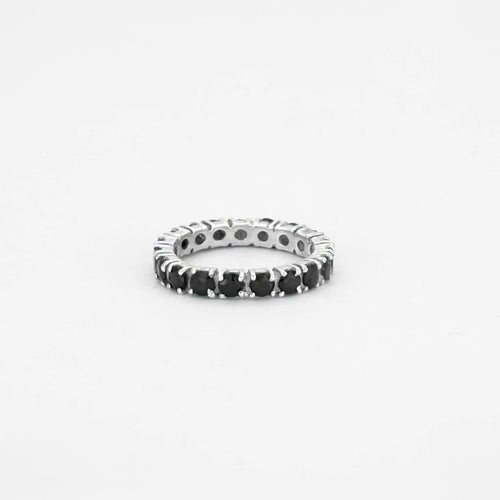 Bague 52 Alliance en Or gris, saphirs 58 Facettes