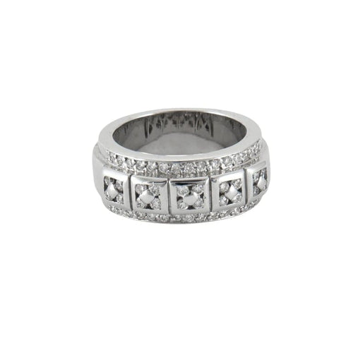 Bague 53.5 Bague en or blanc & diamants 58 Facettes
