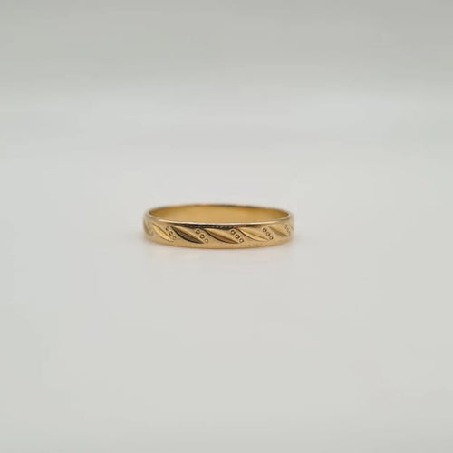 Bague 54 Alliance or jaune 18 carats 58 Facettes