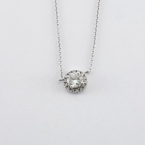 Collier Collier en or blanc Diamants 58 Facettes