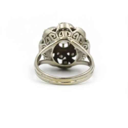 Bague 48 Bague Marguerite - Or blanc, Platine & Diamants 58 Facettes 250422R