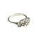 Bague 55 Bague vintage en or blanc 18 carats avec 9 diamants 58 Facettes 2680