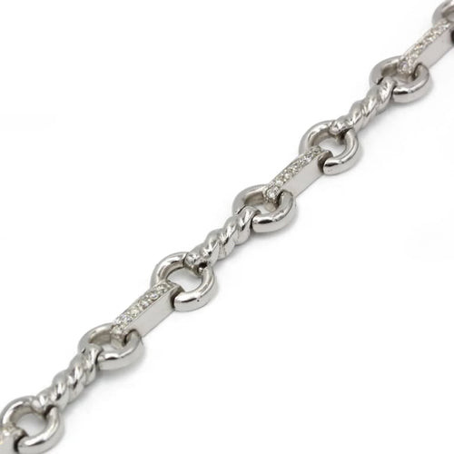 Bracelet Bracelet Torsadé - Or blanc & Diamants 58 Facettes 250473R