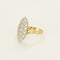 Bague 57 Bague marquise en or blanc, or jaune et diamants 58 Facettes MONTG0047