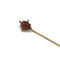 Broche Épingle à cravate en or jaune 750‰, grenat et diamants 58 Facettes 230069SP