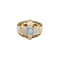 Bague 56 Bague tank ajourée en or jaune 18 carats et diamant 58 Facettes 33016