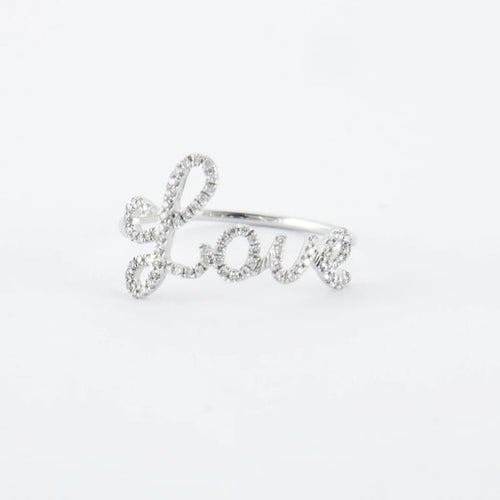 Bague 52 Bague LOVE en or blanc & diamants 58 Facettes