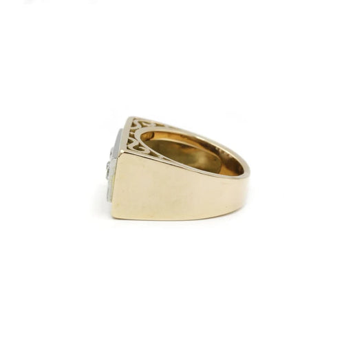 Bague 53 Bague Tank - Or, Platine & Diamants 58 Facettes 230028SP
