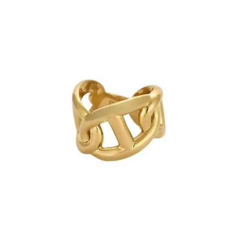 Bague 51 Hermès - Bague Enchaînée en or jaune 58 Facettes MB4