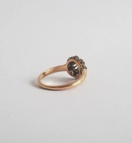 Bague 52 Bague or jaune diamants anciens 58 Facettes