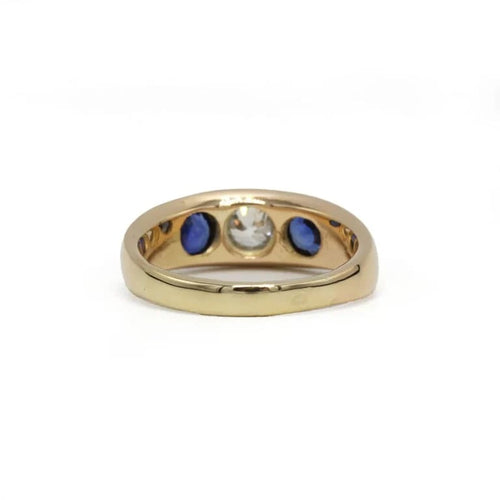 Bague 55 Bague Jonc Or jaune, Diamant & Saphirs 58 Facettes 250072R