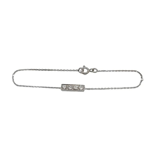 Bracelet Bracelet or blanc 18 carats serti de diamants 58 Facettes