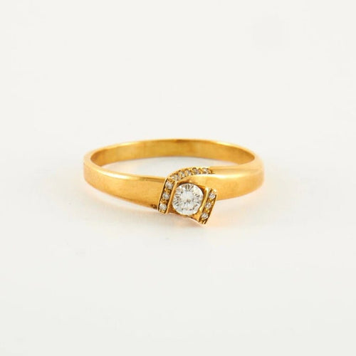 Bague 67 Bague Or jaune diamants 58 Facettes