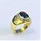 Bague 54 Chevalière Or Pierre Rouge Diamant 58 Facettes 20400000532