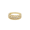 Bague 58 Bague demi-alliance en or jaune 18 carats et 7 diamants 58 Facettes 32619