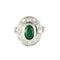 Bague 53.5 Bague or gris, émeraude et diamants 58 Facettes 58FC158
