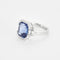 Bague 53,5 Bague - Saphir 6 ct et diamants en or blanc 18k 58 Facettes LJ21