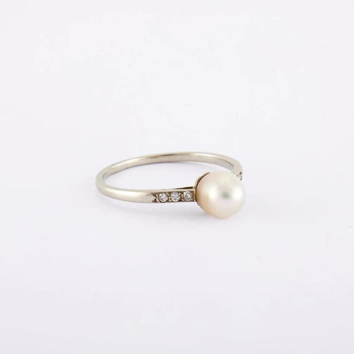 Bague 53 Bague Perle et diamants 58 Facettes 140134R