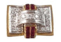 Bague 57 Bague tank 2 Ors Diamants Rubis 58 Facettes 1268  Mxae