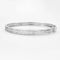 Bracelet Bracelet or blanc 18 carats serti diamants baguette 58 Facettes