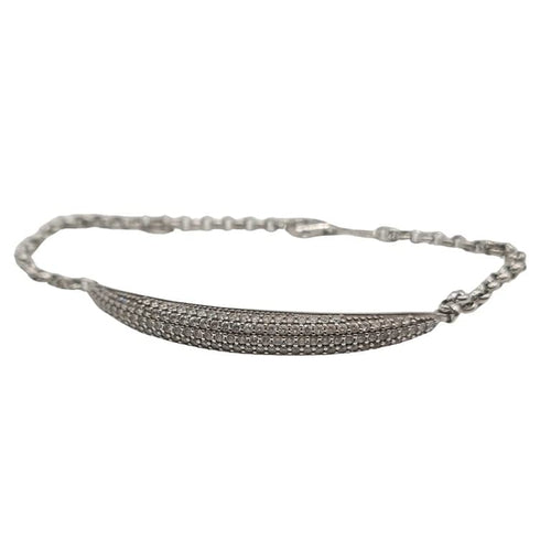 Bracelet Bracelet ou serti de zircons blancs 58 Facettes