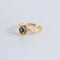 Bague 54 Bague Saphir entourage Diamants 58 Facettes FM54