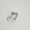 Boucles d'oreilles Boucles d’oreilles carrées or blanc 18 carats serties de diamants 58 Facettes