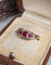 Bague 58 Bague Art déco en or jaune et blanc 18 carats, rubis Verneuil 58 Facettes 710