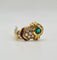 Boucles d'oreilles Boucles d’oreilles or jaune serties de diamants, émeraudes et rubis 58 Facettes