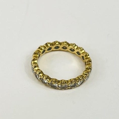Bague 53 Alliance Tour Complet Or Diamants 58 Facettes 20400000748