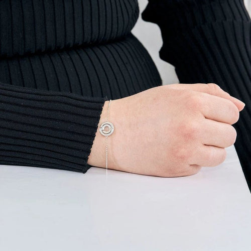 Bracelet DINH VAN - Seventies - Bracelet or blanc et diamants 58 Facettes 58FC159