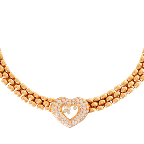 Collier Chopard Happy Diamonds - Collier en or jaune 18 carats et diamants 2,79 ct 58 Facettes 3295