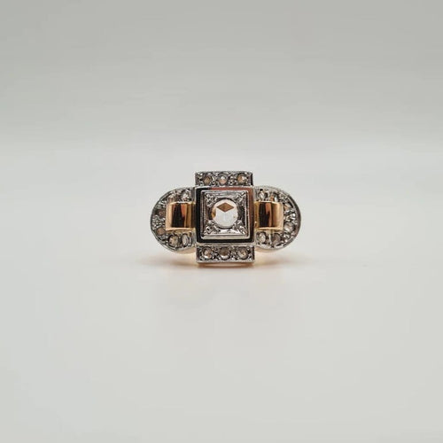 Bague 50.5 Bague vintage or rose diamants 58 Facettes