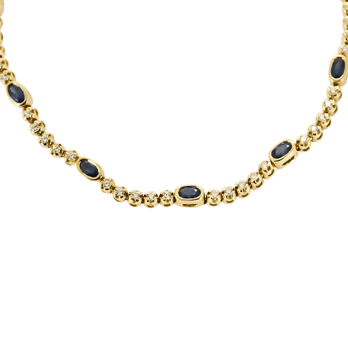 Collier Collier articulé en or jaune 18k et saphirs, diamants 58 Facettes DADB-15