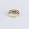 Bague 51 Bague style jarretière 5 Diamants 58 Facettes FM124