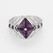 Bague 55 Bague en or blanc, améthyste et diamants 58 Facettes DIE1865