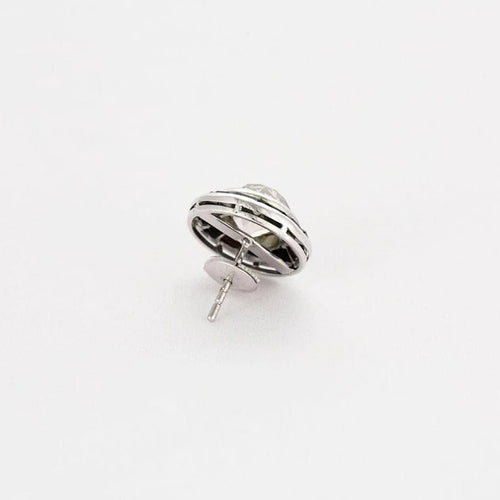 Boucles d'oreilles Boucles d'oreilles - Entourage d'onyx en or gris 18k et diamants 58 Facettes LJ20
