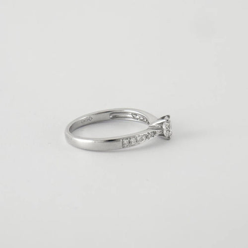 Bague 54 Bague Solitaire diamant épaulé 58 Facettes