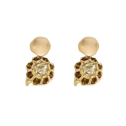 Boucles d'oreilles Boucles d'oreilles clips dormeuses en or jaune 18k et diamants 58 Facettes DADB-04