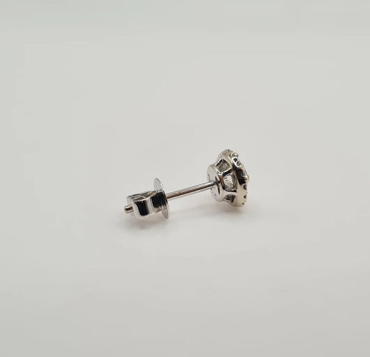 Boucles d'oreilles Boucles d'oreilles or blanc serties de diamants GIA 58 Facettes