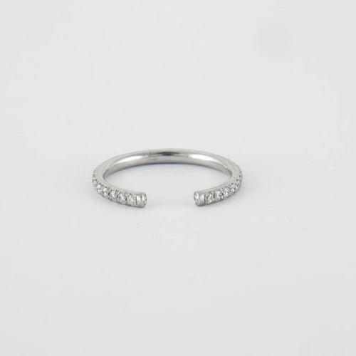 Bague 55 Bague en or blanc diamants 58 Facettes