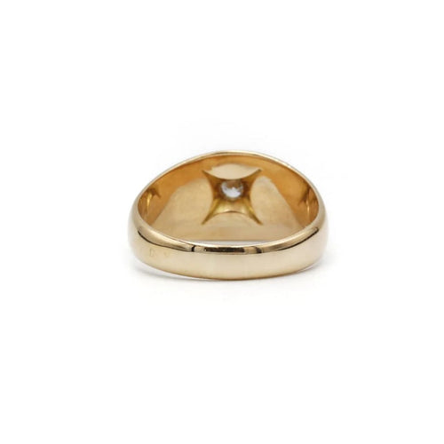 Bague 53 Bague en or jaune 750 sertie d’un diamant 0,15 ct 58 Facettes 230146R