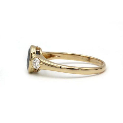 Bague 57 Bague - Or jaune, Diamants & Saphir 58 Facettes 250200R