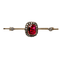 Broche Broche antique en or jaune 18 carats avec rubis, saphirs et diamants 58 Facettes 2656