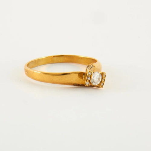 Bague 67 Bague Or jaune diamants 58 Facettes