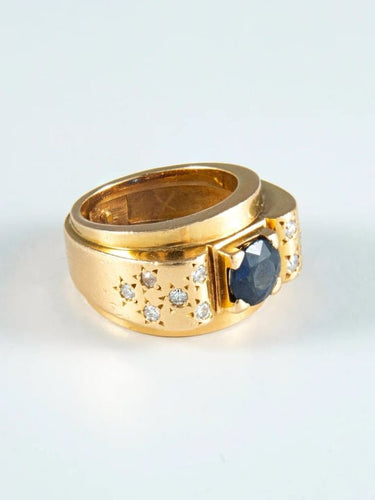 Bague 50 Bague Saphir et Diamants 58 Facettes