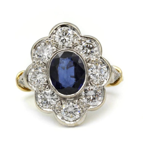 Bague 54 Bague  Or, diamants et Saphir 58 Facettes 230042SP