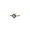 Bague Bague vintage en or jaune 14 carats avec topaze bleue 58 Facettes 2508021